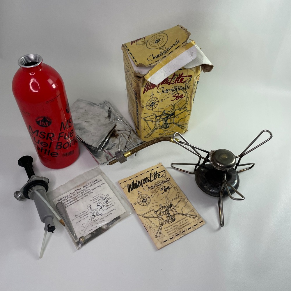 MSR WhisperLite Internationale Backpacking Stove Bottle MADE IN USA ~UNTESTED